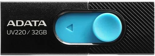 USB Флеш-накопитель ADATA UV220 32 ГБ, черный, голубой-0
