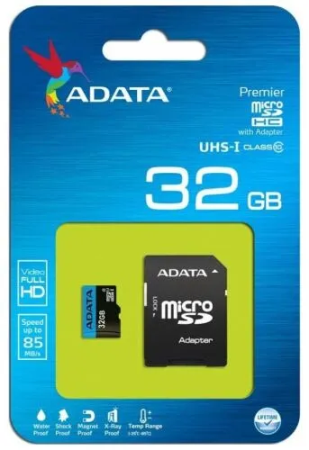 Карта памяти Adata microSDHC Premier Class 10 UHS-I U1 (30/10MB/s) 32GB + ADP-1