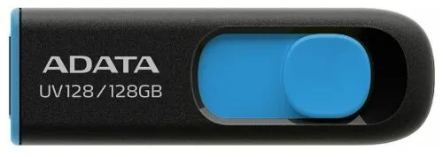 Флешка USB3.0 ADATA AUV128-128G-RBE, 128 Гб, черно-синяя