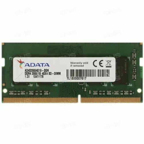 Оперативная память SODIMM ADATA Premier [AD4S26664G19-SGN] 4 ГБ