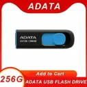 USB Флеш-накопитель ADATA UV128 256 ГБ, голубой