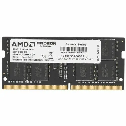 Оперативная память ADATA SO-DIMM DDR4 32Gb 3200MHz pc-25600 CL22 (AD4S320032G22-RGN)