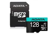 Карты флэш-памяти A-DATA ADATA Premier Pro 128Gb MicroSD + SD адаптер (AUSDX128GUI3V30SA2-RA1)