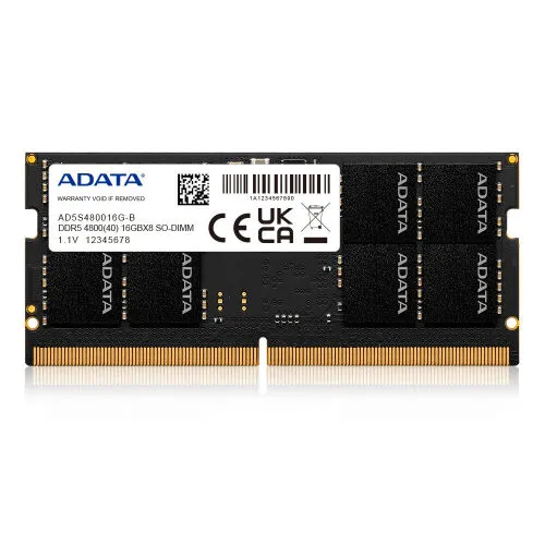 Оперативная память ADATA DDR5-4800 U-DIMM PC5-38400 | 1.1V | CL40 1x16 ГБ (AD5U480016G-S)