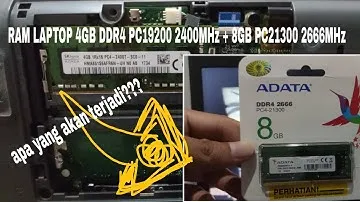 Cara pasang Ram laptop SODIMM Hynix 4GB DDR4 PC19200 2400Mhz + Adata 8GB DDR4 PC21300 2666Mhz