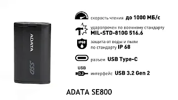 SSD накопитель A-DATA SE800