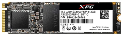 Твердотельный накопитель ADATA 512 GB ASX6000PNP-512GT-C-1