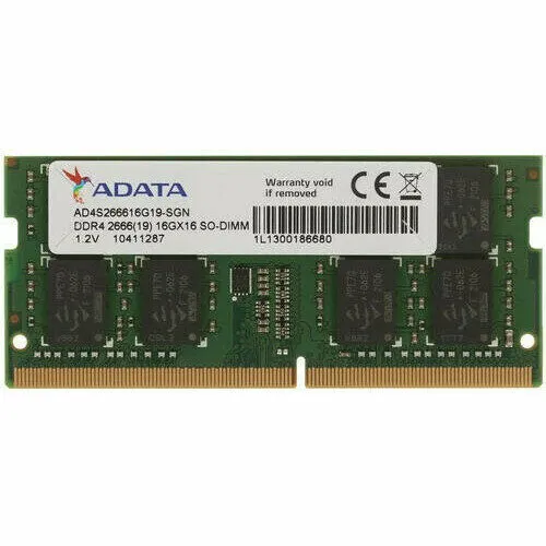 Оперативная память ADATA 16Gb DDR4 2666MHz SO-DIMM (AD4S266616G19-SGN)-0