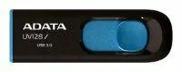 ADATA Флешка 128GB UV128, USB 3.0 (черный/синий) AUV128-128G-RBE