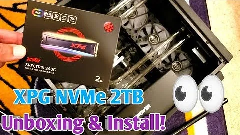 XPG Spectrix S40G 2TB NVMe M.2 SSD : Unboxing & Install!