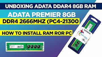 ADATA Premier 8GB, DDR4 2666MHz (PC4-21300)/ UNBOXING ADATA DDAR4 8GB RAM/ HOW TO INSTALL RAM ROR PC