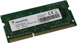Оперативная память DDR3L SO-DIMM ADATA ADDS1600W4G11-S 4Gb PC3L-12800 Low Voltage (for NoteBook)