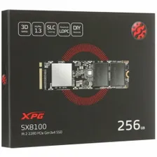 Накопитель SSD M2 256Гб ADATA ASX8100NP-256GT-C XPG SX8100 Client SSD PCIe Gen3x4 with NVMe