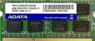 Оперативная память 4Gb ADATA AM1U16BC4P2-B19N DDR3 1600MHz SODIMM 16chip