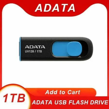 USB Флеш-накопитель ADATA UV128 1 ТБ, голубой-0
