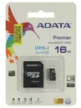 Карта памяти ADATA microSDHC 16 ГБ Class 10, R/W 16/10 МБ/с